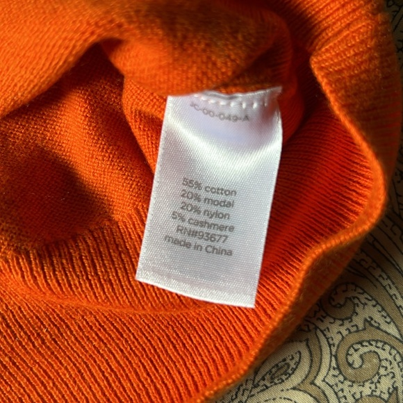 Colour block Touch of Cashmere Cotton Blend V neck Sweater - Picture 3 of 5